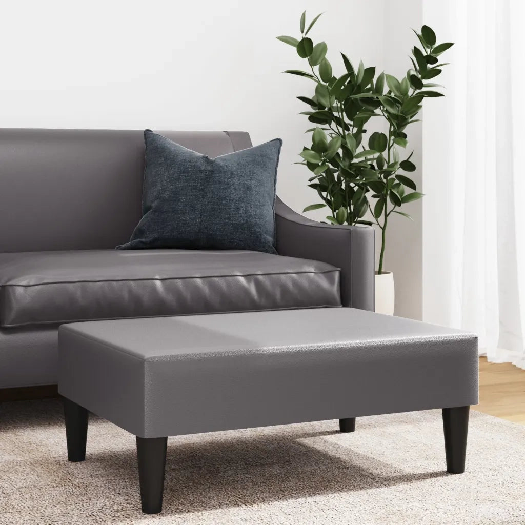 Poggiapiedi Grigio 77x55x31 cm in Similpelle 379563