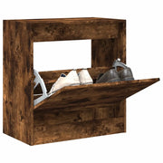Scarpiera-Scaffale per scarpe Rovere Fumo 60x34x63,5 cm in Legno Multistrato