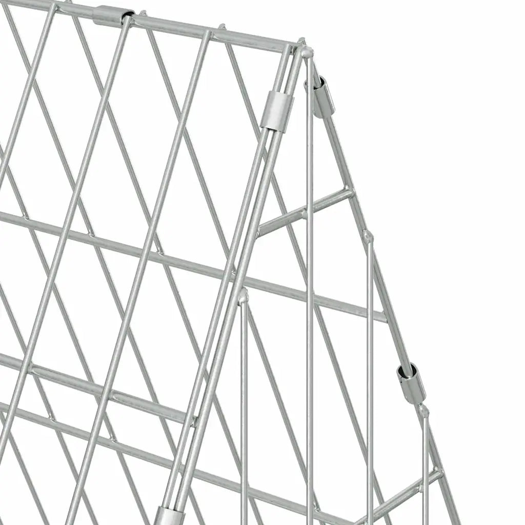 Gabbia per polli Argento 215 x 55 x 55 cm Acciaio zincato