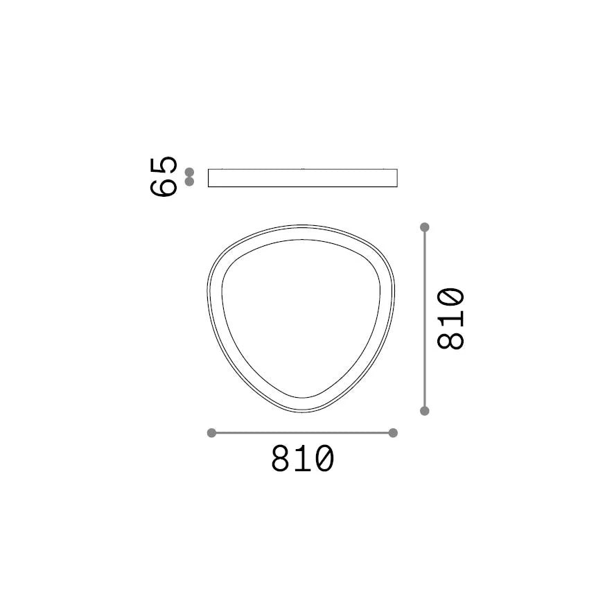 Plafoniera Collezione GEMINI LED 42W luce naturale nero Ideal Lux