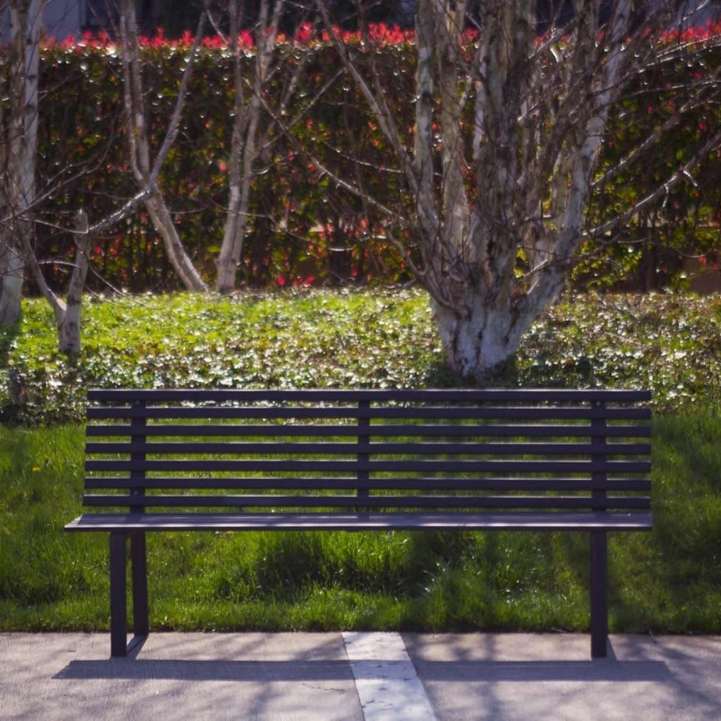 Andrys Panchina Giardino con Schienale 150x50x82 Zincata Grigio Antracite