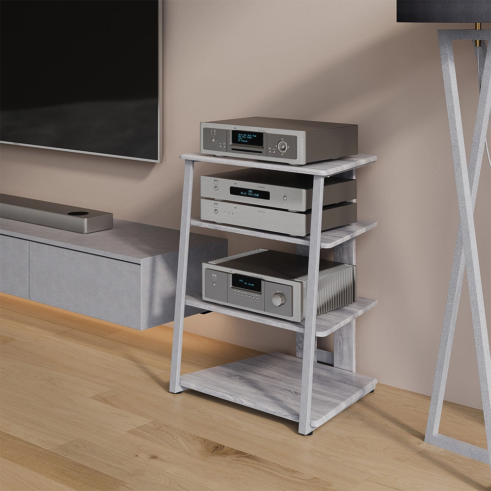 Vicco Ripiano portaoggetti Grigio 61 x 78 cm 4 ripiani aperti