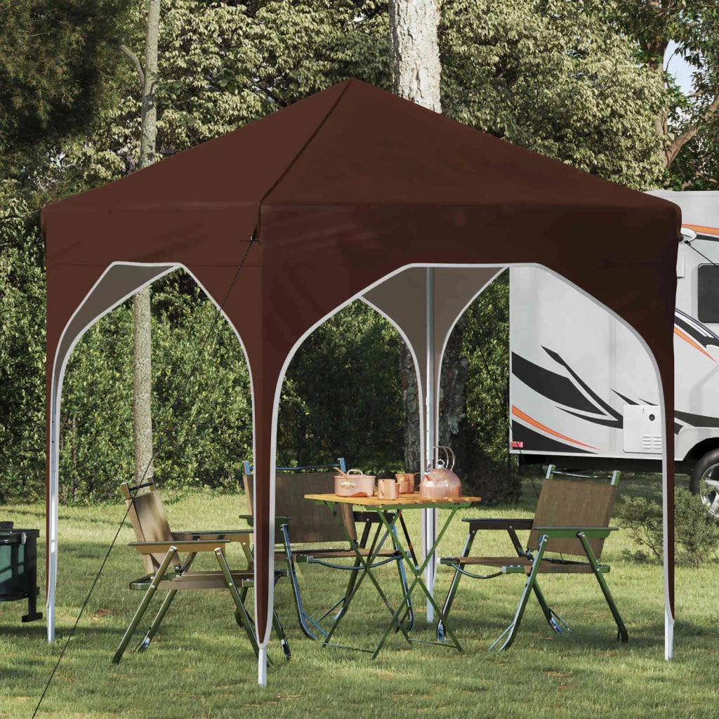 Tenda per feste a pop-up-Gazebo 194 x 194 x 245 cm Marrone