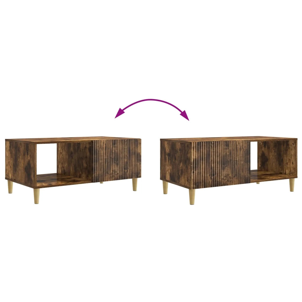 Tavolino da salotto | Tavolino da caff¨¨ | Tavolino da Soggiorno Rovere Fumo 90 x 50 x 40 cm