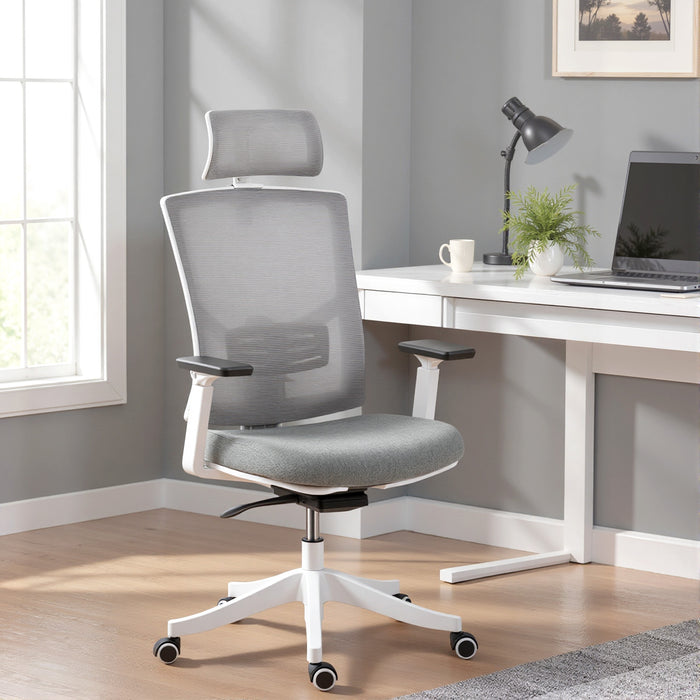 Sedia da Ufficio Ergonomica e Traspirante 64,5x62,5x112-122 cm con Supporto Lombare Dinamico 4D Multicolore