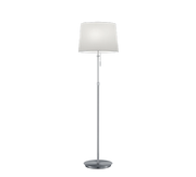 Piantana regolabile, metallo, acciaio satinato e bianco, H 140-180 cm, Lyon