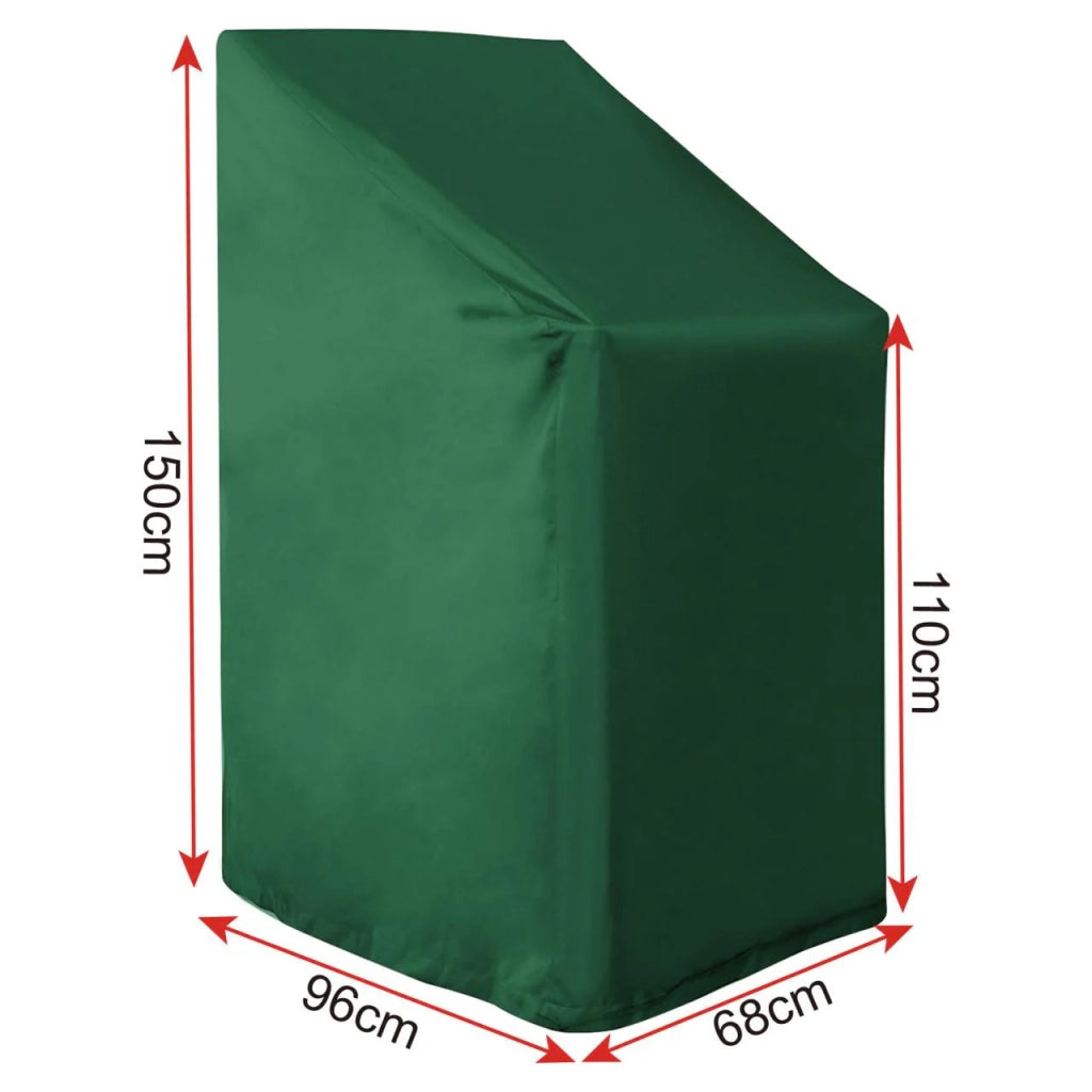 Fodera protettiva per sedia da giardino copertura protettiva impermeabile antistrappo per mobili da giardino 68x96x110/150 cm verde 19_0000993