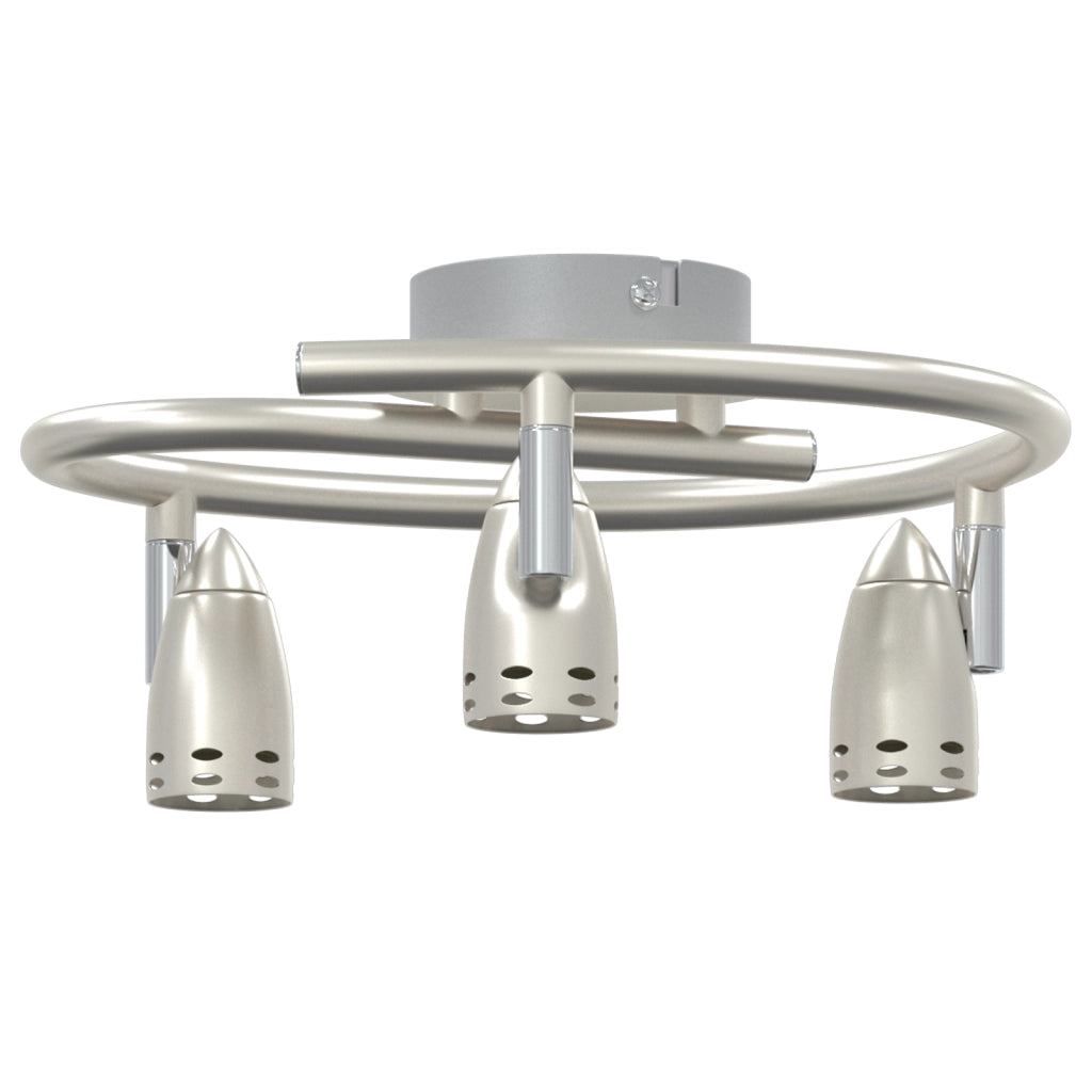 Faro da soffitto 3 vie regolabili in nichel opaco GU10