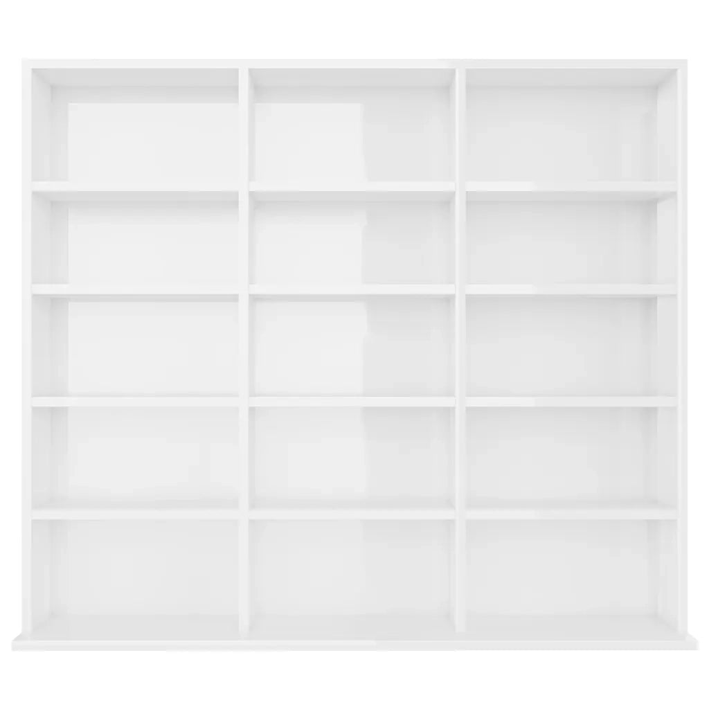 Armadio Porta CD Bianco Lucido 102x23x89,5 cm in Truciolato cod mxl 78129