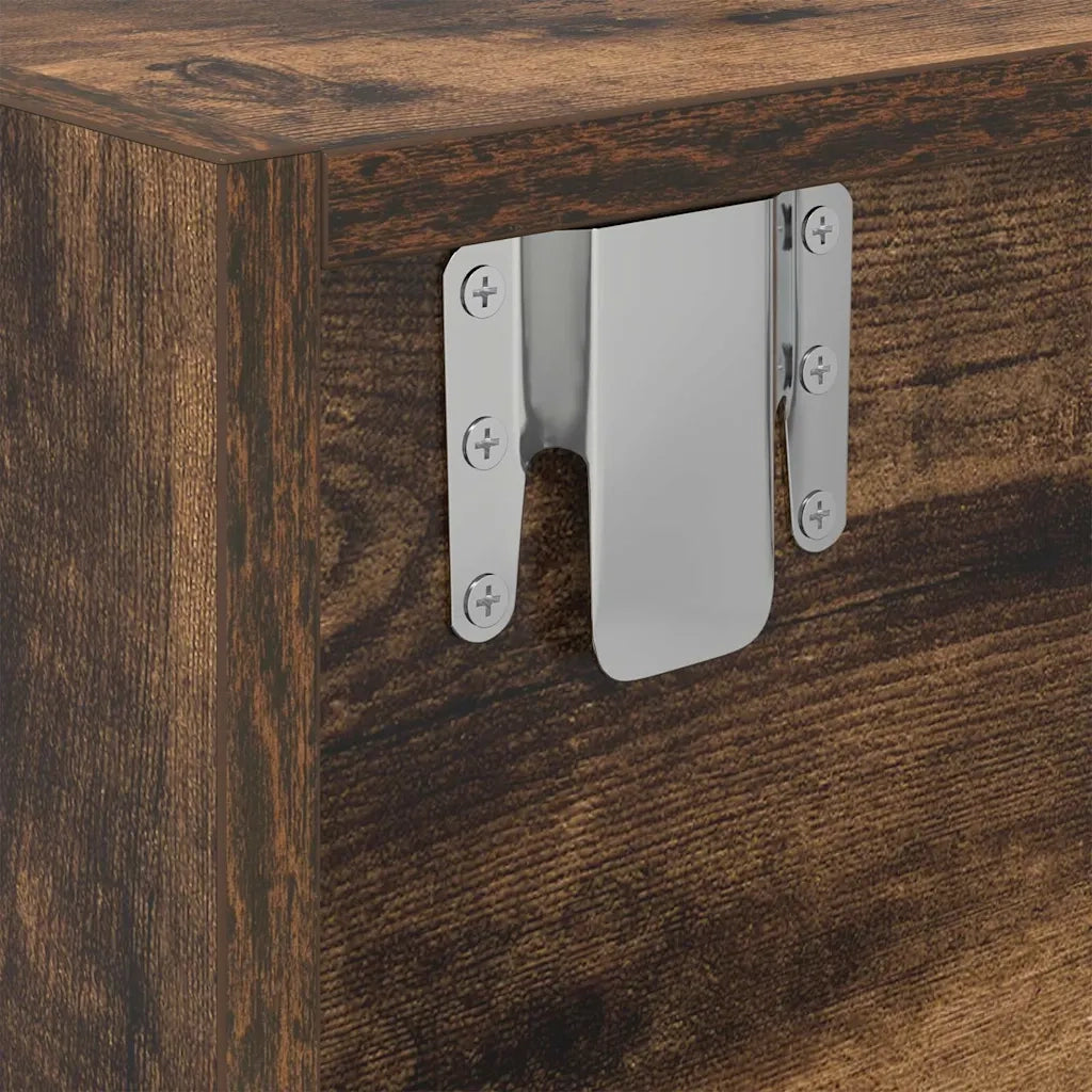 Mobili TV 2 pz Rovere Fumo 80x31x25,5 cm Legno Multistrato 861517
