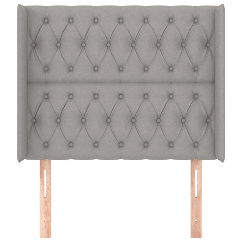 Testiera ad Orecchio Grigio Chiaro 103x16x118/128 cm in Tessuto 3119906