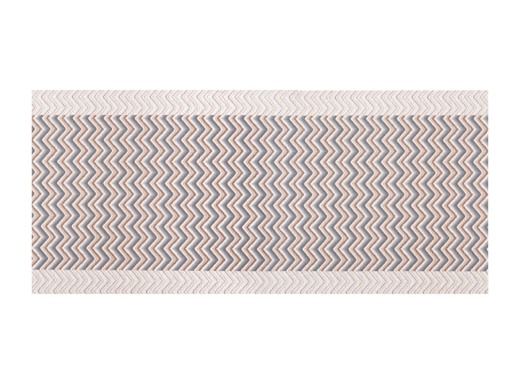 Tappeto Passatoia Tessuto Jacquard Linea Emozioni Dis. Zig Zag Twist Blu - 57x280 - Blu