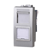 Connettore Rete Presa Dati RJ45 CAT5E Colore GRIGIO Compatibile Con Bticino Living International