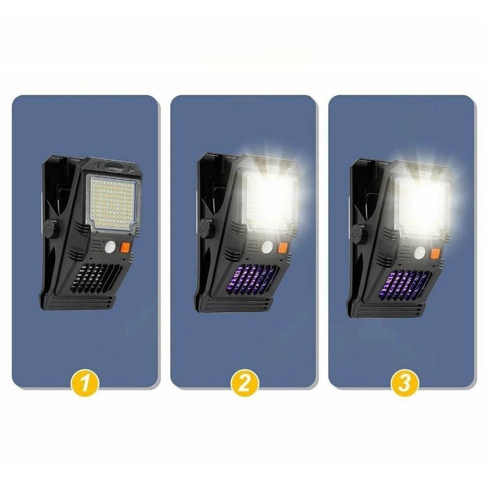 Trade Shop - Lampada Faretto Luce Solare Da Giardino 128 Led Smd Con Zanzariera W7104-1 -