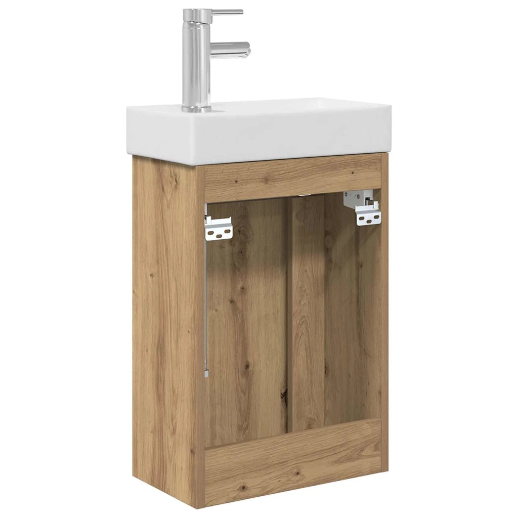 Mobile bagno con rubinetto Rovere Artigianale 889528