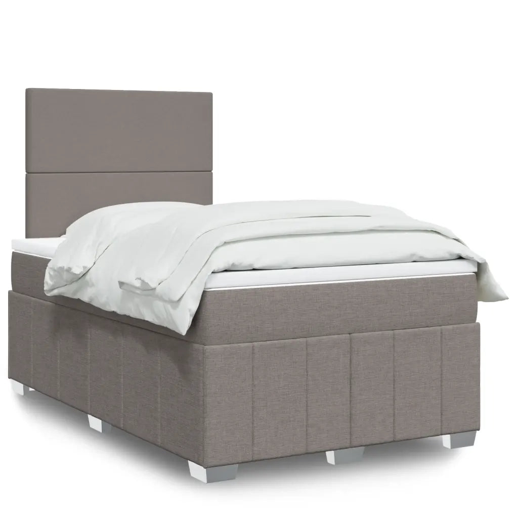 Giroletto a Molle con Materasso Tortora 120x200 cm in Tessuto 3293932