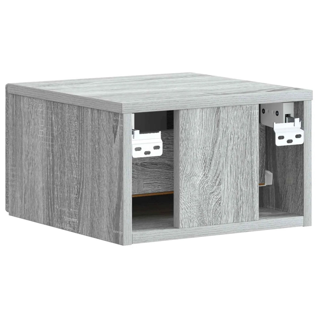 Mobiletto da notte a muro 2 pcs Grigio Sonoma 33 x 34,5 x 20 cm 897928