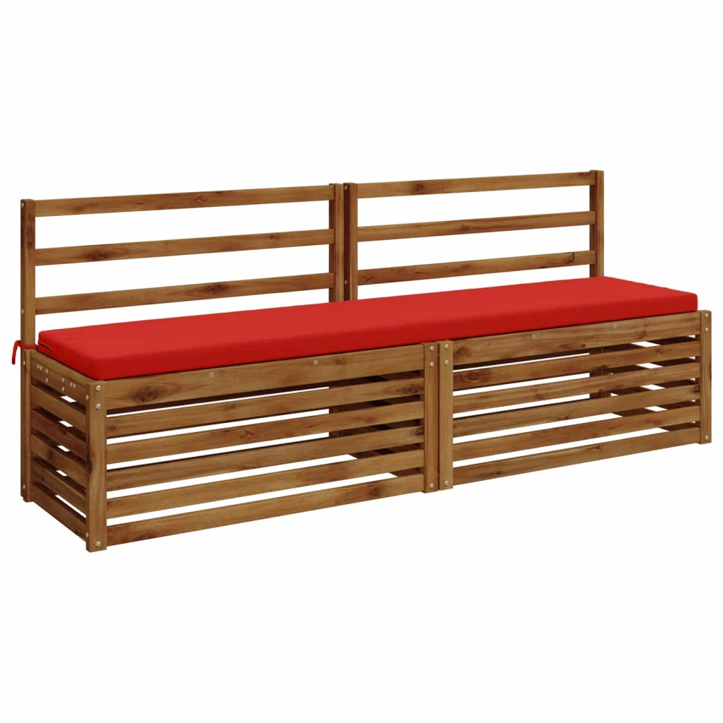 Cuscini per Panchina a 2 Pezzi SOEST 2 pz 100% Poliestere Rosso 949131