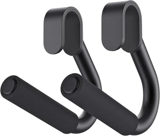 Manubri di sollevamento per pull-up - Supporti per allenamento - Esercizi di forza - Manubri antiscivolo - 20x20x10 cm - Nero