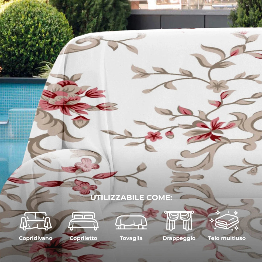Telo Copritutto Matrimoniale Cotone 250x260 cm Grande Multiuso Copridivano Copriletto Arazzo Drappeggio Lavabile Resistente Disegno 13