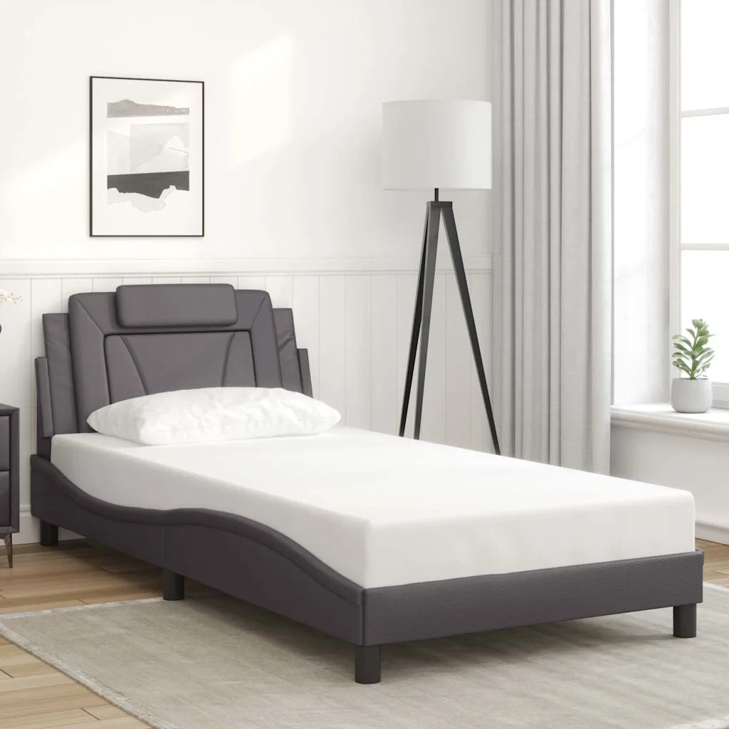 Giroletto Viana senza Materasso Crema 100x200 cm in Similpelle