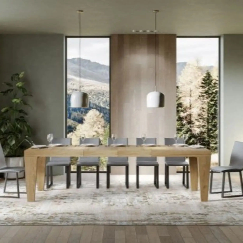 Tavolo allungabile 160/264x90 cm Spimbo Premium colore quercia natura