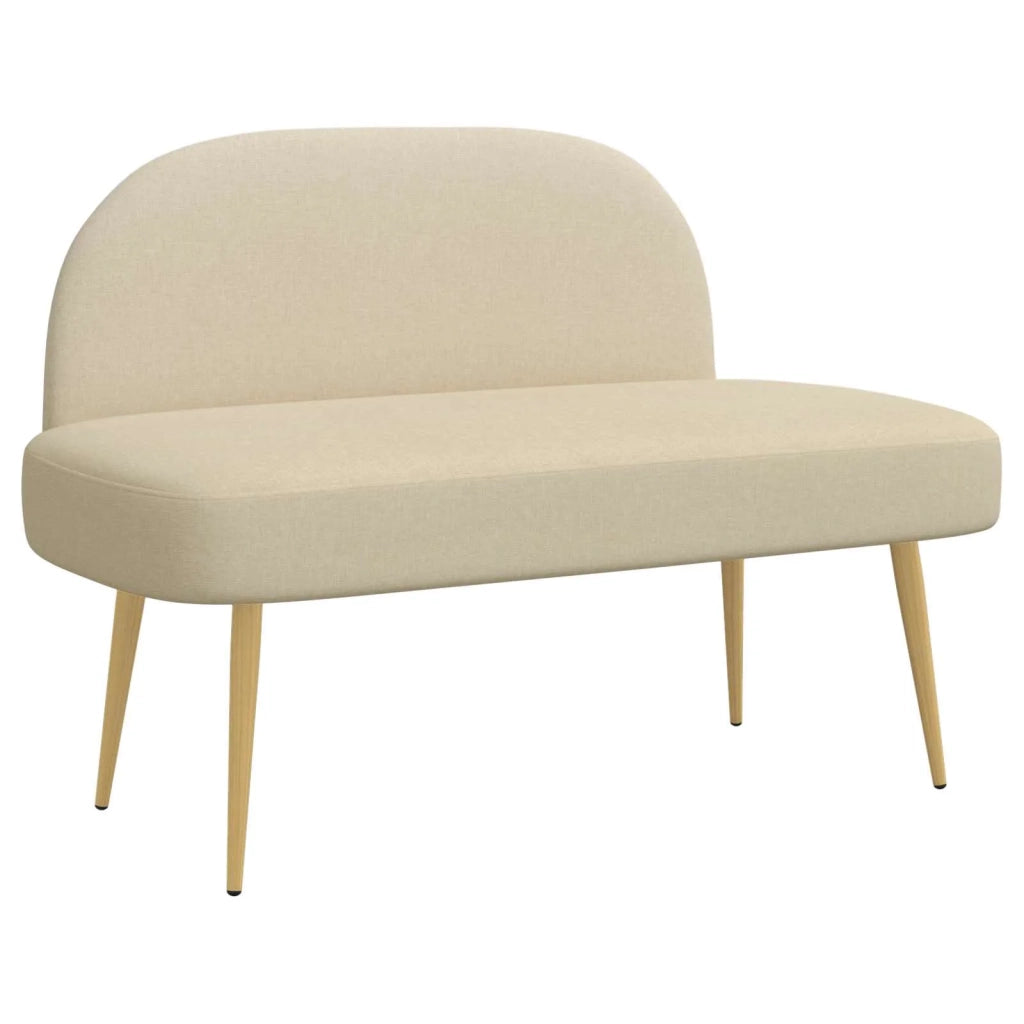 Panchina imbottita con schienale Crema 110 x 60 x 76 cm 42040763