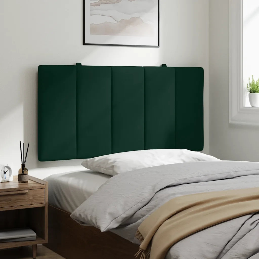 Cuscino Testiera Hanko Verde Scuro 100 cm in Velluto CFW7839320
