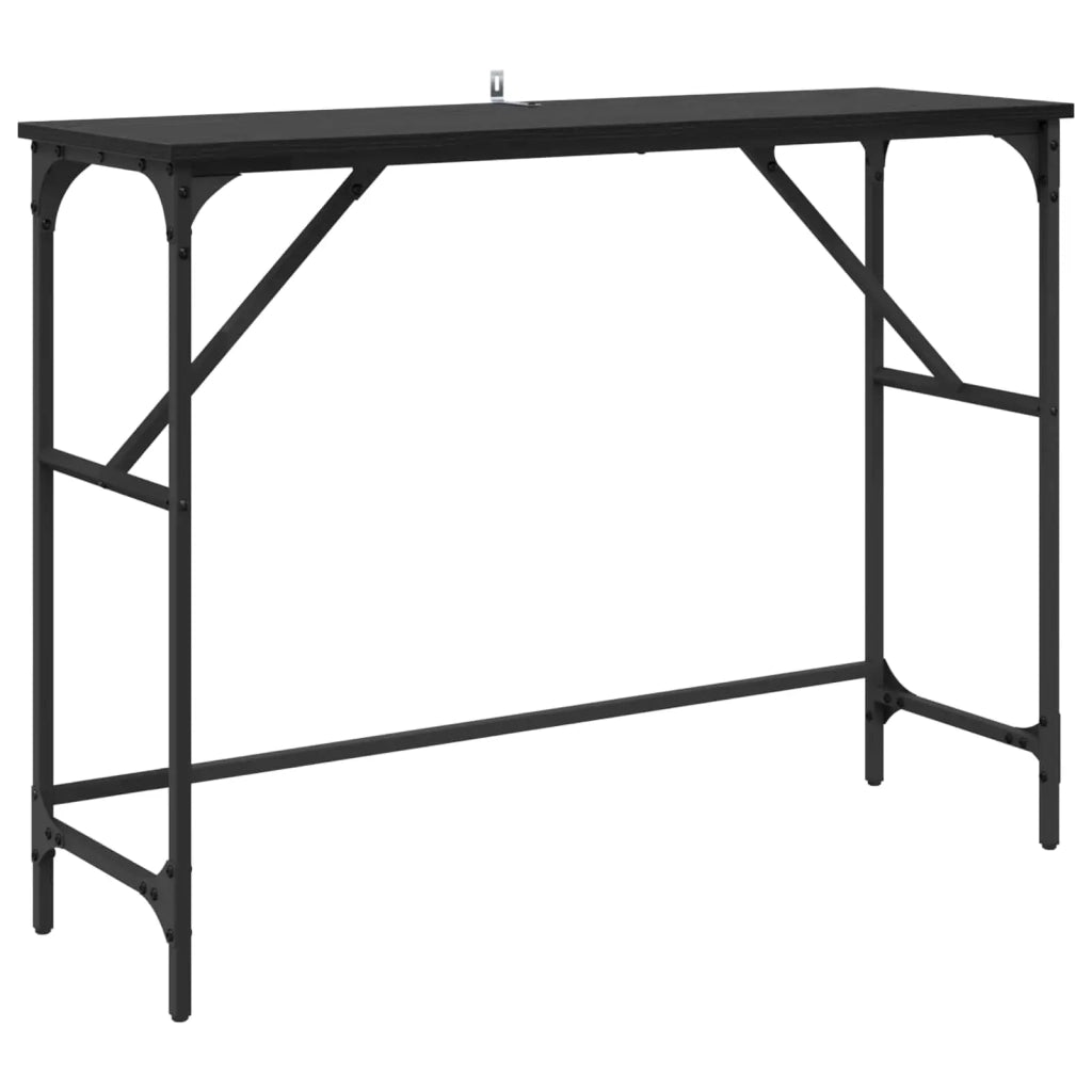 Tavolo consolle Rovere Nero 100 x 32 x 75 cm Legno multistrato