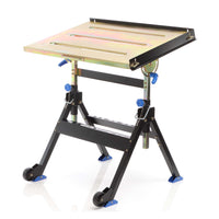 Banco saldatura pieghevole max 150 kg, carrello regolabile in altezza 735-860 mm, inclinabile fino a 90°
