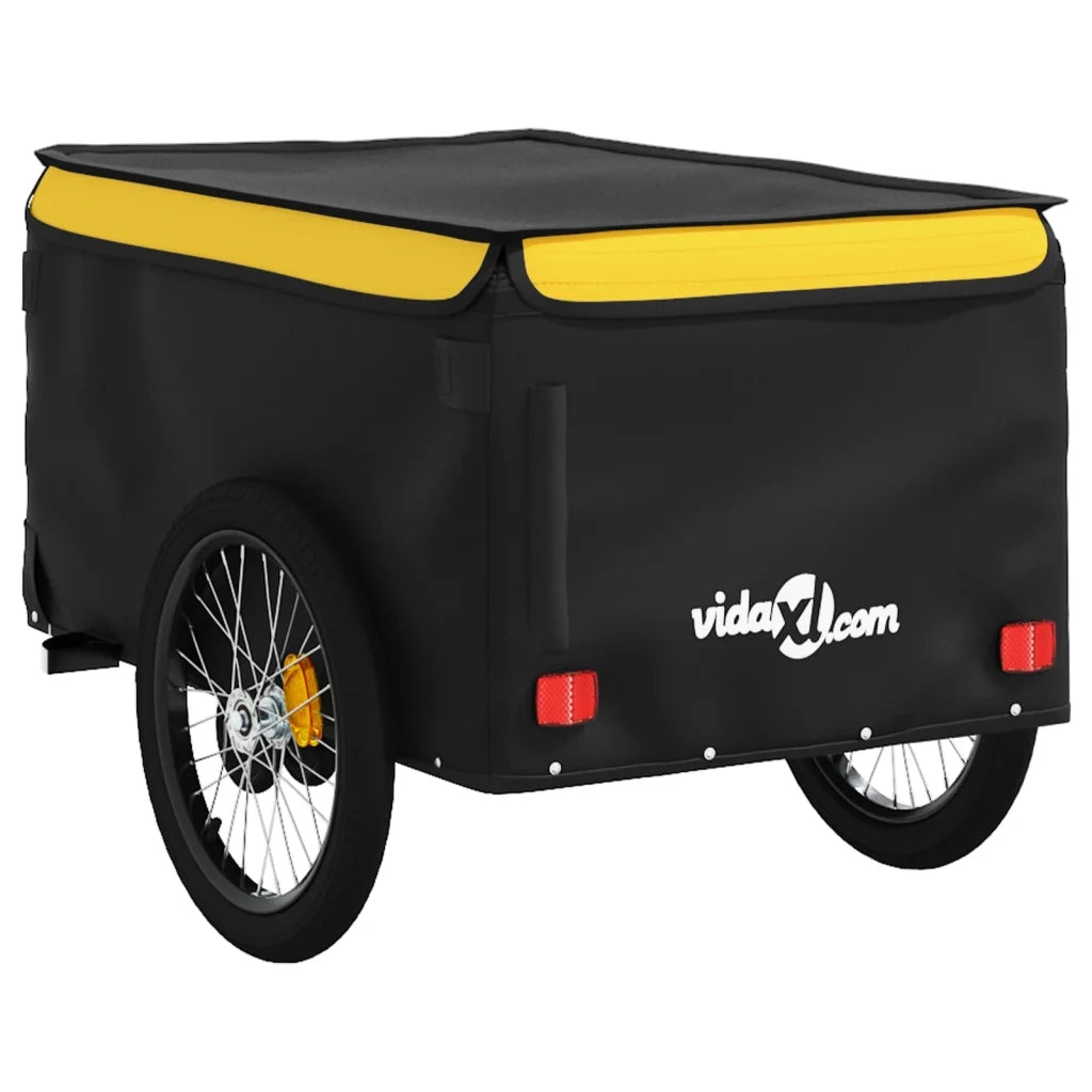 Rimorchio da Bici Nero e Giallo 45 kg in Ferro CFW1864319