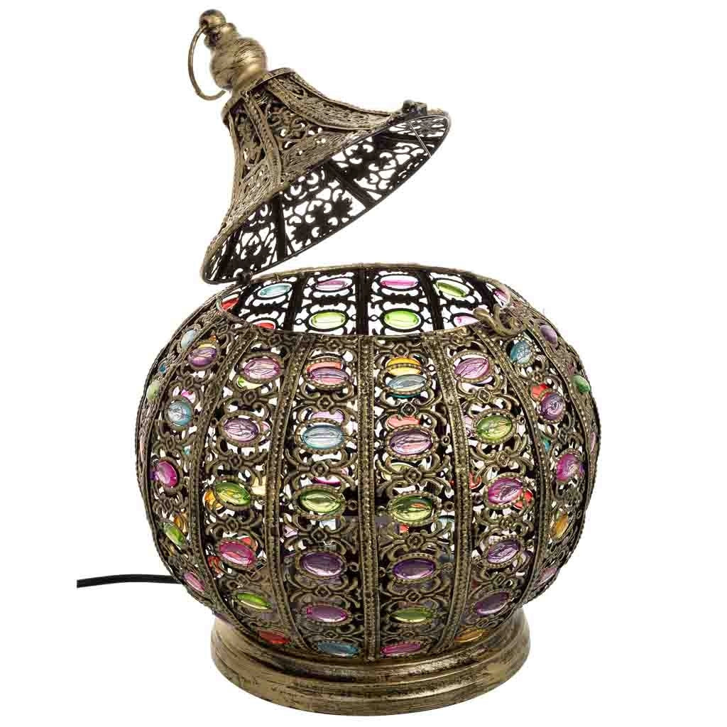 Lampada in metallo con vetro acrilico colorato D27x33h cm