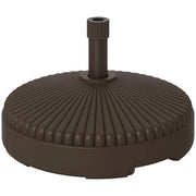 Base per Ombrellone da Giardino Riempiabile ¨C Zephmum ¨C 28 kg Sabbia 23 L Acqua ?55x30 cm Marrone