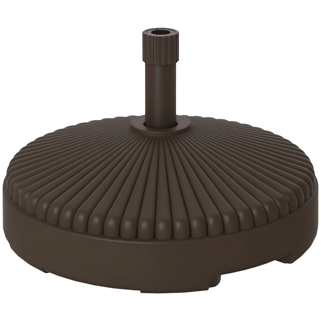 Base per Ombrellone da Giardino Riempiabile ¨C Zephmum ¨C 28 kg Sabbia 23 L Acqua ?55x30 cm Marrone