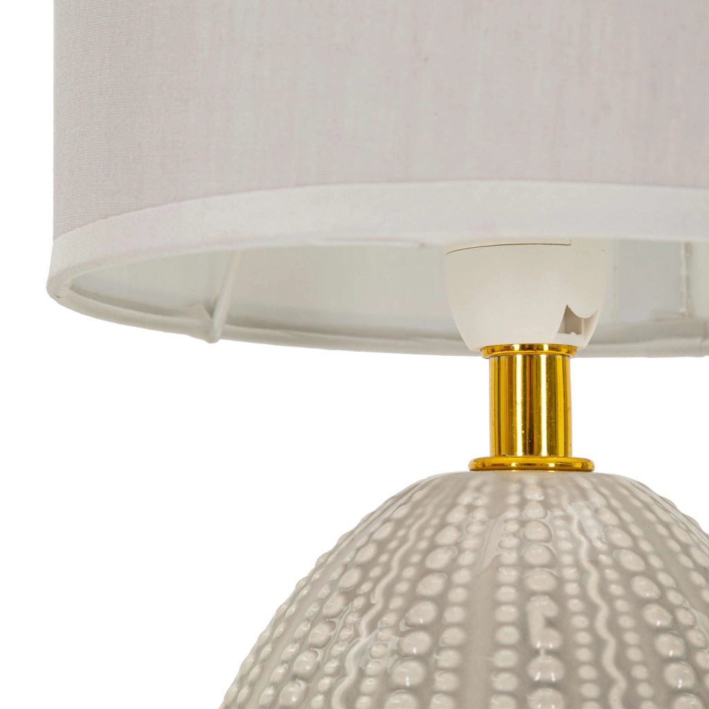 Yakuta, Lampada da Tavolo Necessaria 1 Lampadina, Grigio Tortora