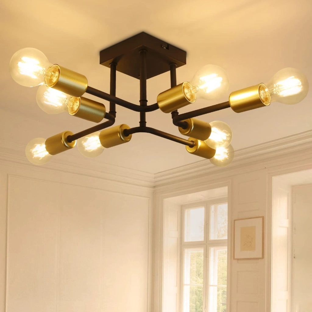 ZMH Lampada da soffitto nera vintage per camera da letto - Illuminazione industriale