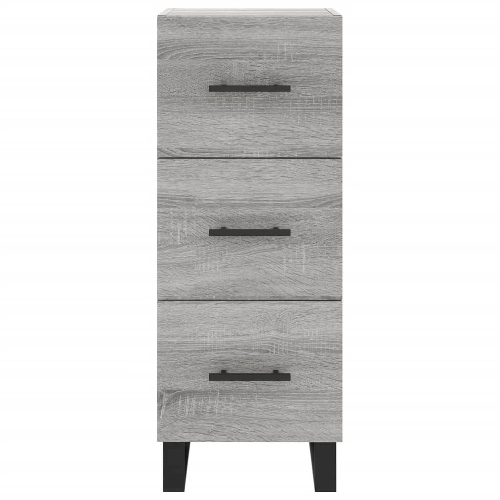 Buffet credenza cassettiera armadio mobile contenitore organizer cucina soggiorno rovere Sonoma 34,5 x 34 x 90 cm legno ingegnerizzato grigio 02_0036330
