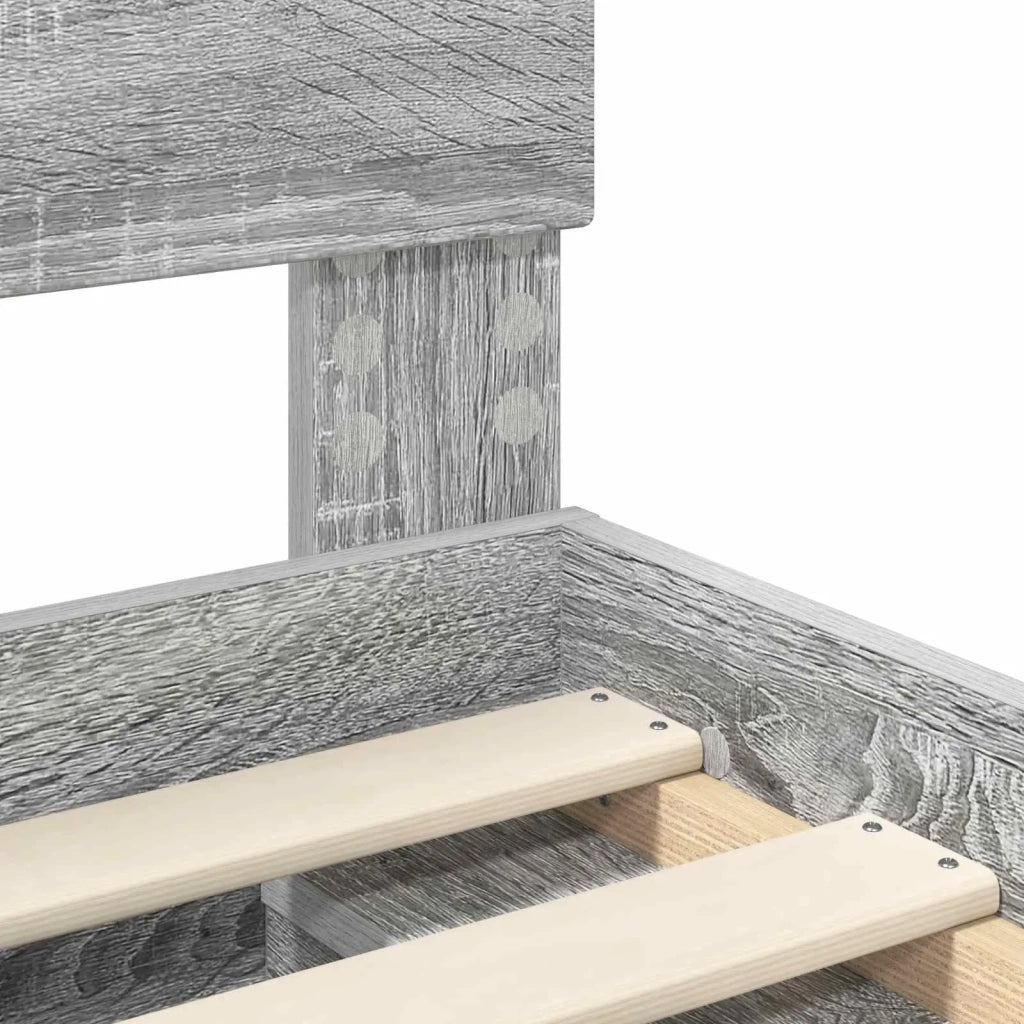 Struttura del letto con testiera Grigio Sonoma 200 x 200 cm 3407837
