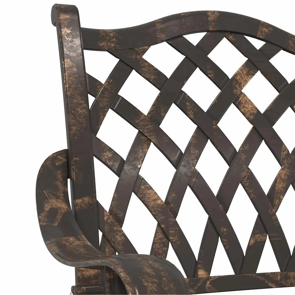 Sedia da Giardino 2 pcs Bronzo 56 x 55 x 92.5cm Alluminio 42002374
