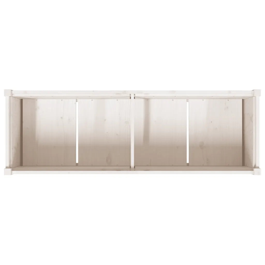 Fioriera da Giardino-Vaso da Esterno Bianca 150x50x70 cm Legno Massello di Pino