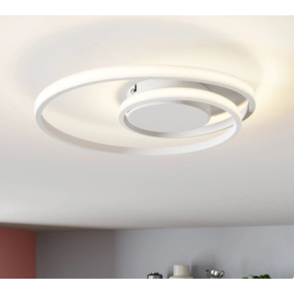 Trade Shop - Plafoniera Lampadario Led Smd Soffitto Design Ad Anelli 32w 3in1 Cct 3000k-6500k Pn-20b3c -