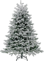 Albero di Natale Artificiale da 146/180 cm, Albero di Natale Pre-Illuminato con Cerniera con 688/1022 Punte di Rami PE PVC & 200/350 Luci LED Bianche Calde per Casa e Ufficio (146 cm)