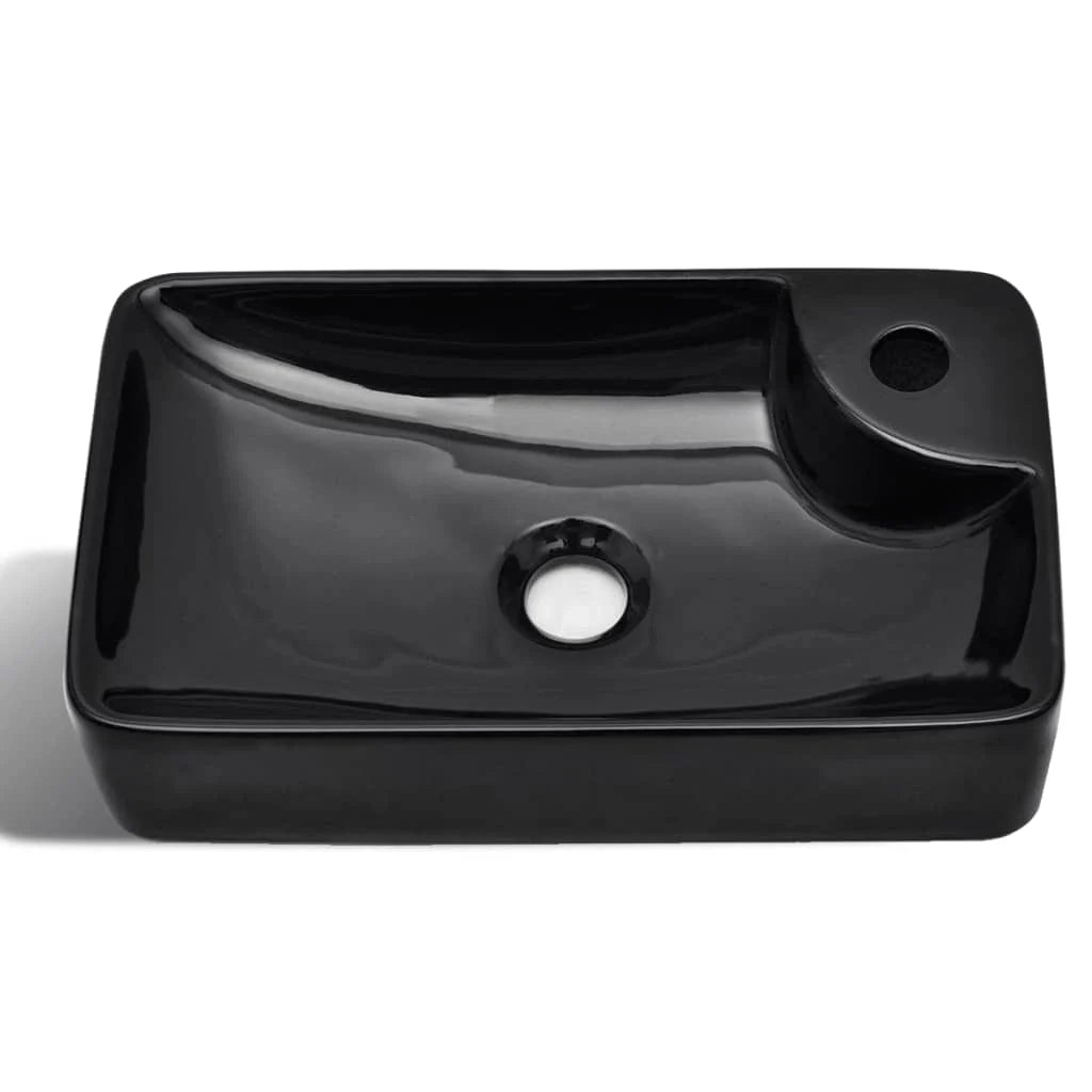 Lavabo da bagno con foro per rubinetto 44 ​​x 25 cm ceramica nera 02_0002510