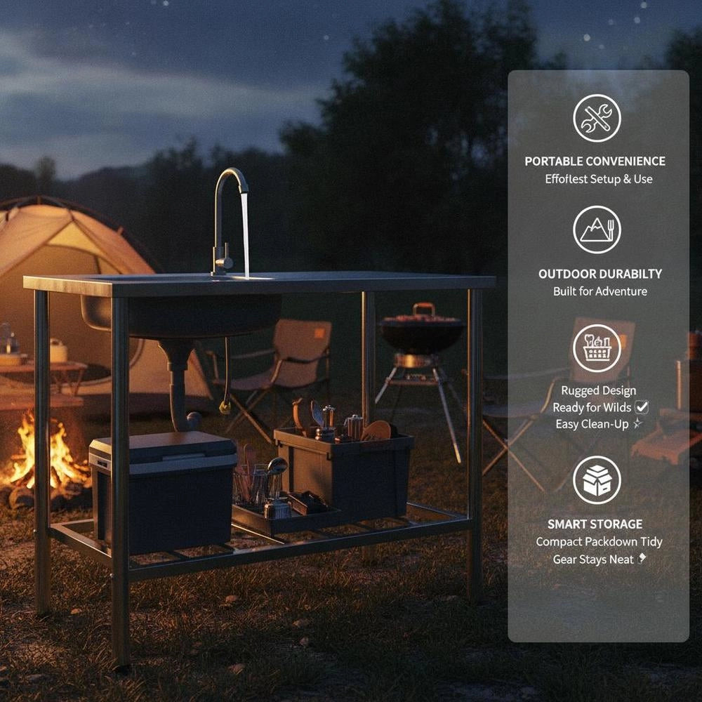 Camping Sink With Stainless Steel Tap