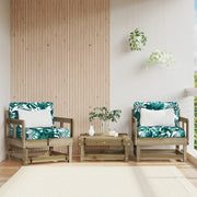 Sedia da patio-Sedie da Giardino con Cuscini 2 pz in Legno Impregnato di Pino 157453