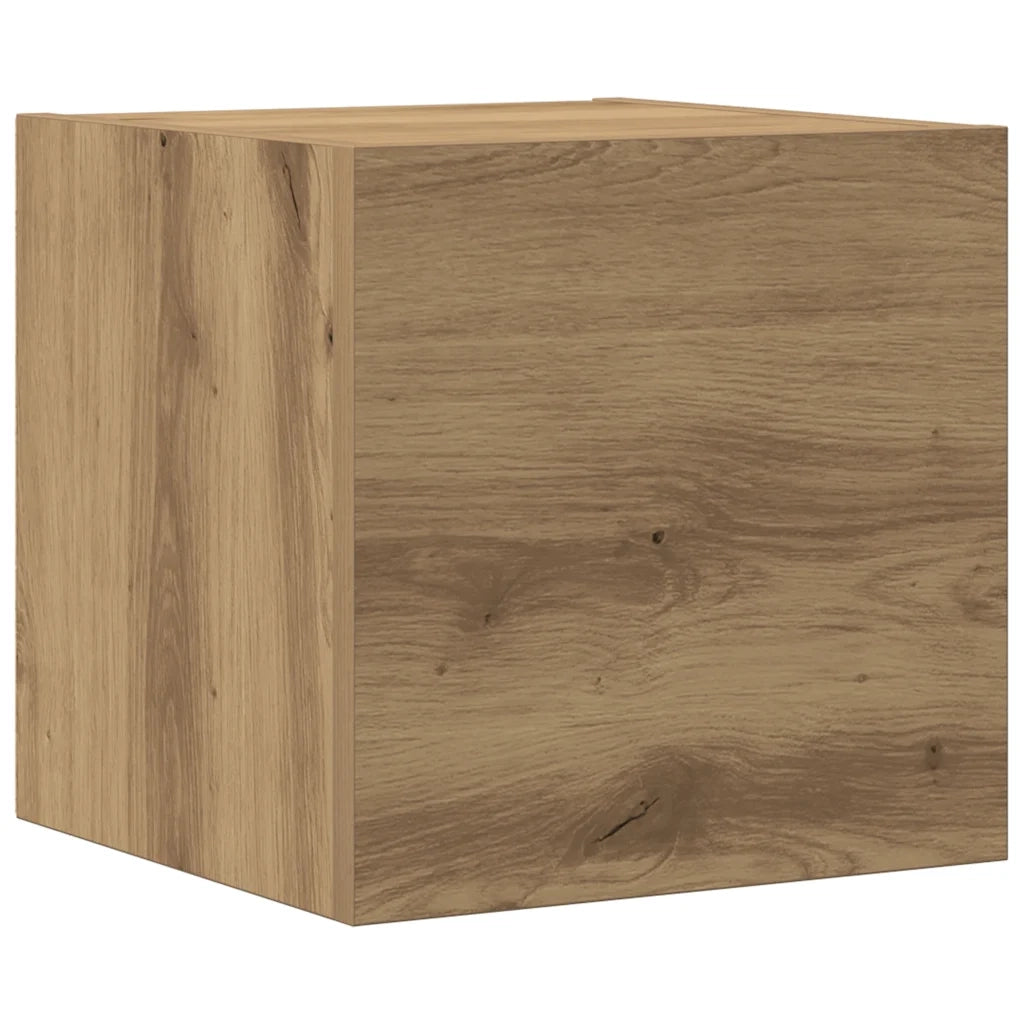 vidaXL Set Mobile TV 8 pz Montato a Parete Rovere in Legno Multistrato