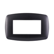 Placca Slim Serie Space 4P Colore Acciaio Scuro Compatibile Con Bticino Living Light