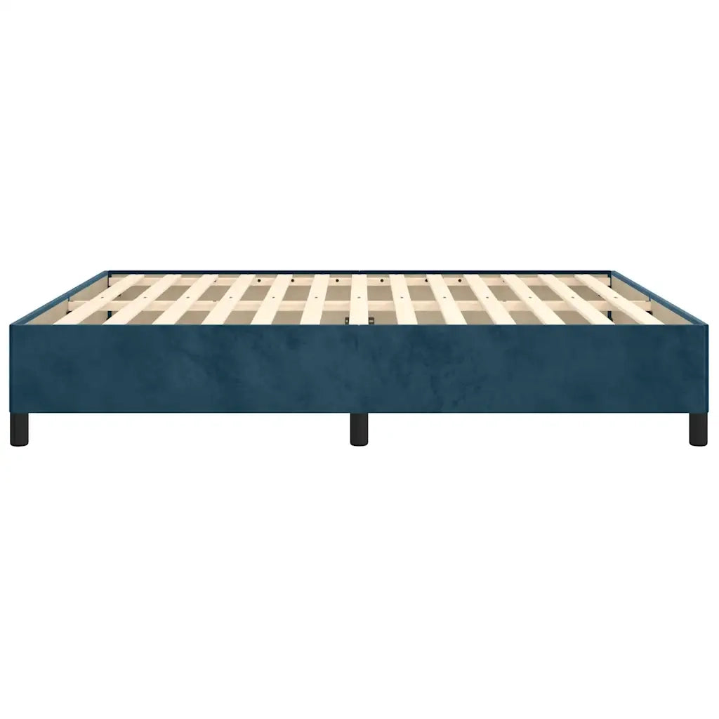 Giroletto senza Materasso Blu Scuro 160x200 cm in Velluto 347334
