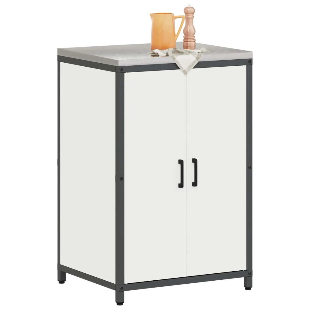 Stoccaggio in cucina con porta Bianco 60 x 50 x 92 cm Acciaio 874990