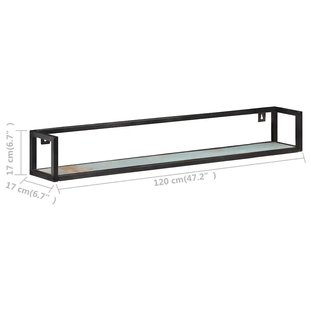 Mensole a Muro 2 pz 120 cm in Legno Massello di Recupero cod mxl 60226